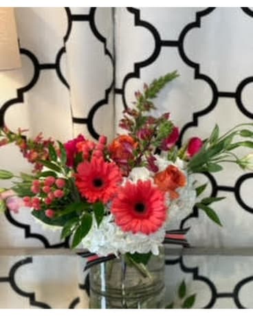 A Pop Of Citrus Flower Arrangement