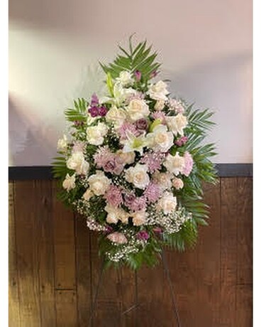 Luxe Heritage Floral Standing Spray Funeral Arrangement