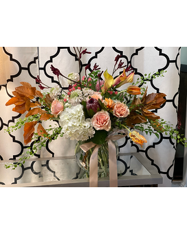 Heritage Luxury Autumn Garden Bowl Flower Arrangement