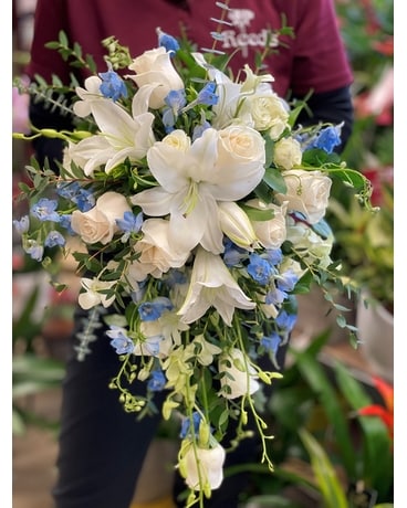 Love Everlasting Cascade Bouquet Wedding Arrangement