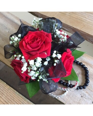 Red Spray Rose Wrist Corsage Corsage