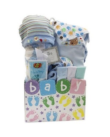 Baby Steps Gift Basket - Blue Gift Basket