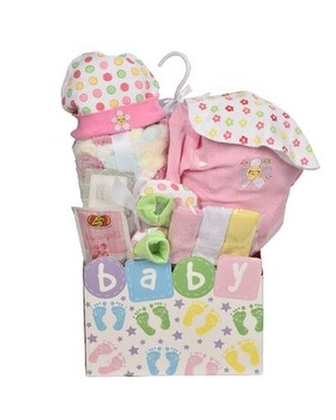 Baby Steps Gift Basket - Pink Gift Basket