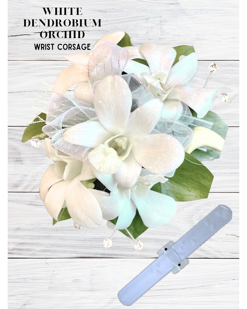 フラワー・ガーデニング corsage no.766 White Dendrobium Orchid Corsage in Ajax ON - Reed's Florist Ltd