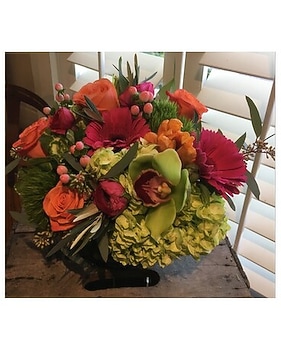 Artist Choice in HOT COLORS Flower Arrangement