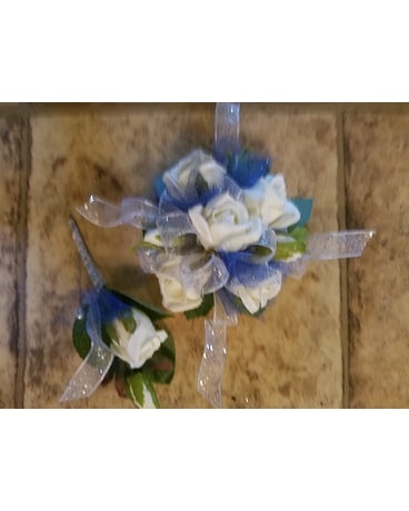 Wristlet and Bout Flower Arrangement