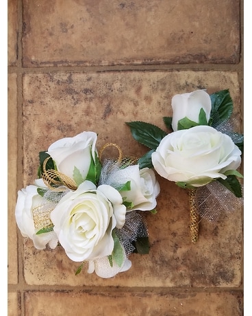 Wristlet and Bout Flower Arrangement