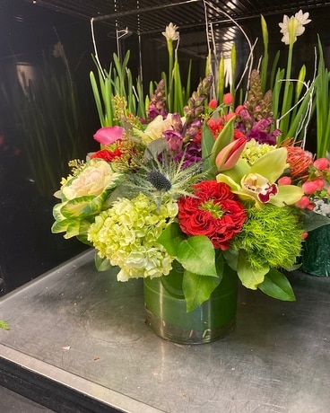 Lovely In Red Flower Arrangement
