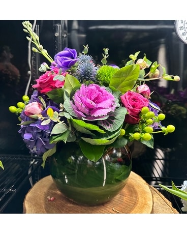 Fishbowl Blooms Flower Arrangement