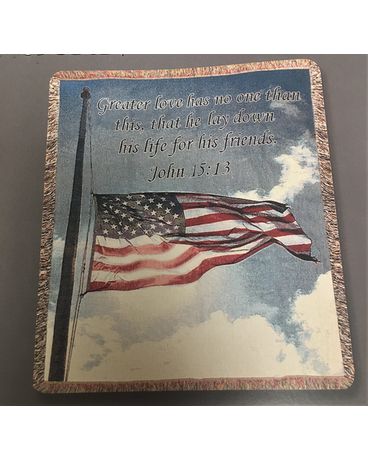 A Salute to Our Soldiers Blanket (Tapestry) Sympathy Arrangement