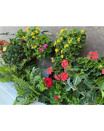Blooming Basket Flower Arrangement