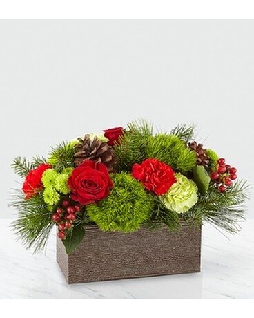 Christmas Cabin Flower Arrangement