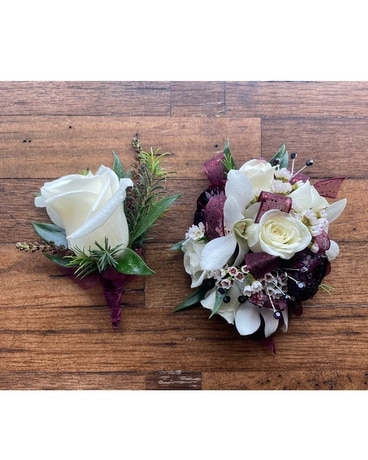 Burgundy Breeze Corsage