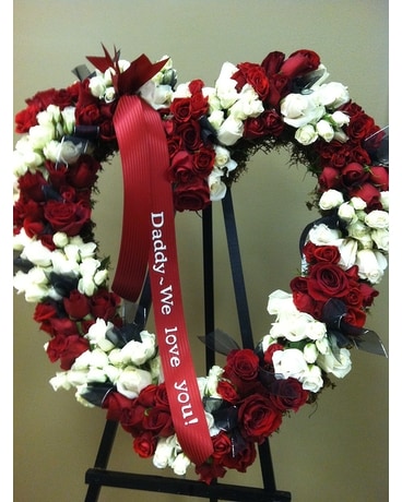 Love and Light Heart Wreath Flower Arrangement