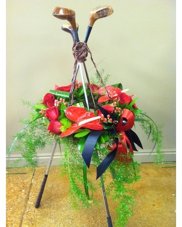 Golf Lovers Tribute Flower Arrangement