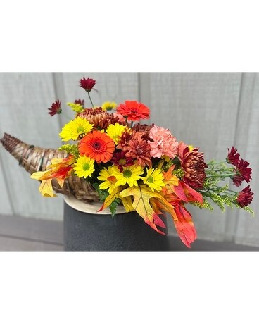 Small Cornucopia Flower Arrangement