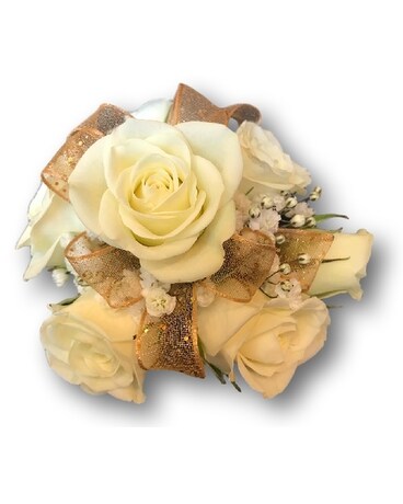 Gold Star Wristlet Flower Arrangement