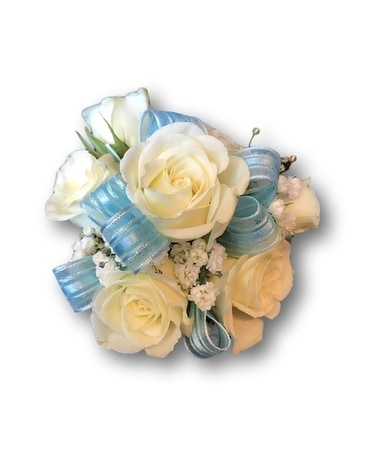 Blue Skies Wristlet Flower Arrangement
