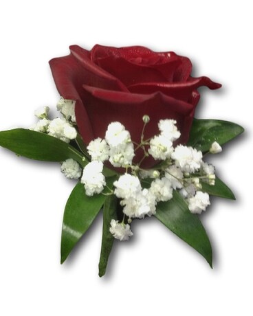 Red Rose Boutonniere Boutonniere
