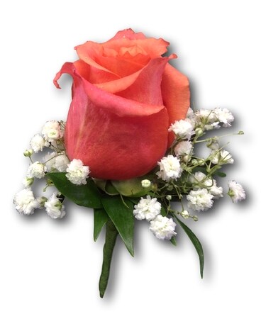 Bright Rose Boutonniere Flower Arrangement