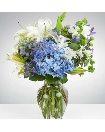 Sky Blue Flower Arrangement