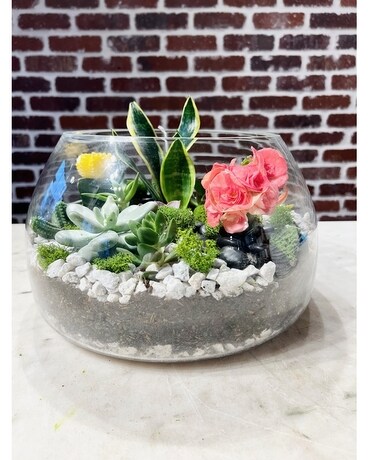 Jumbo Plant Terrarium Flower Arrangement
