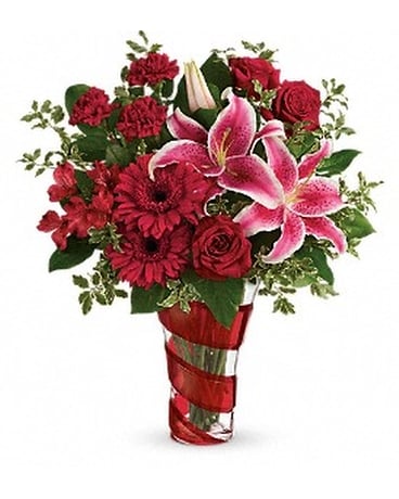 Teleflora's Swirling Desire Bouquet Flower Arrangement