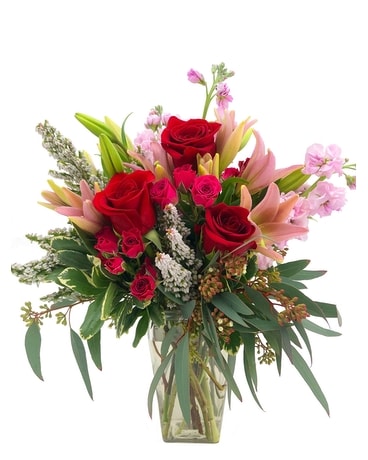 Luscious Hues Flower Arrangement