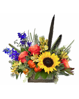 Rustic Fall Flower Arrangement
