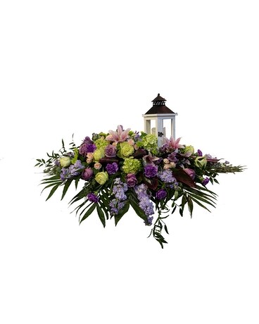 Everlasting Light Casket Spray Funeral Casket Spray Flowers