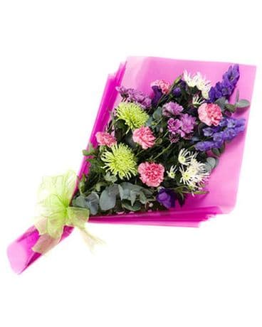 Sweet Thoughts Wrapped Bouquet Flower Arrangement