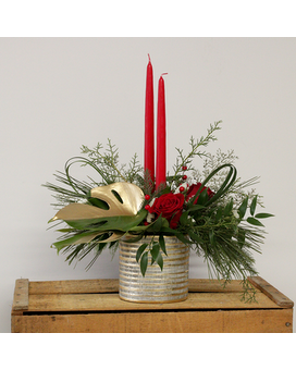 Glitter and Gold Flower Arrangement