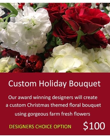 Designers Choice Christmas Bouquet 100 Flower Arrangement