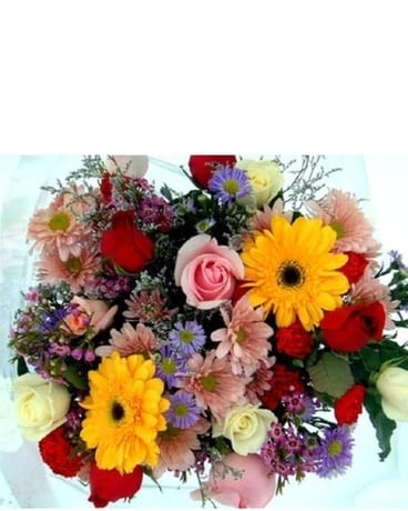 Assorted Wrapped Bouquet Flower Arrangement