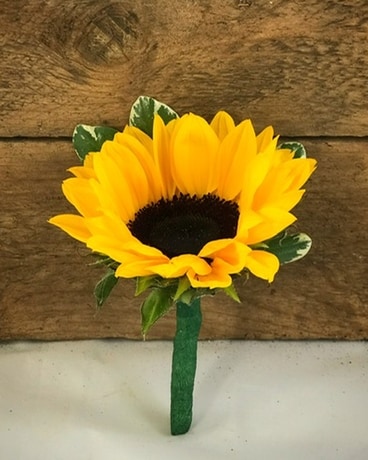 Sunflower Boutonniere Flower Arrangement