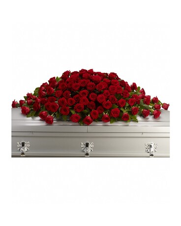 Majestic Rose Casket Spray Funeral Casket Spray Flowers
