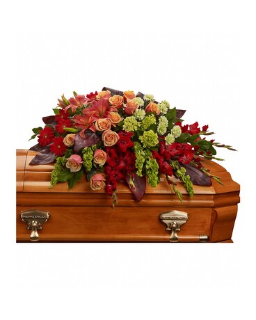 A Fond Farewell Casket Spray Funeral Casket Spray Flowers