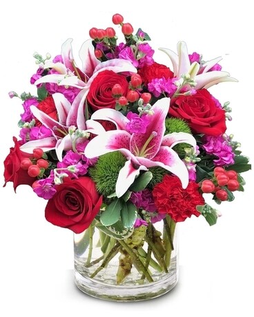 Beautiful Romance Deluxe Flower Arrangement