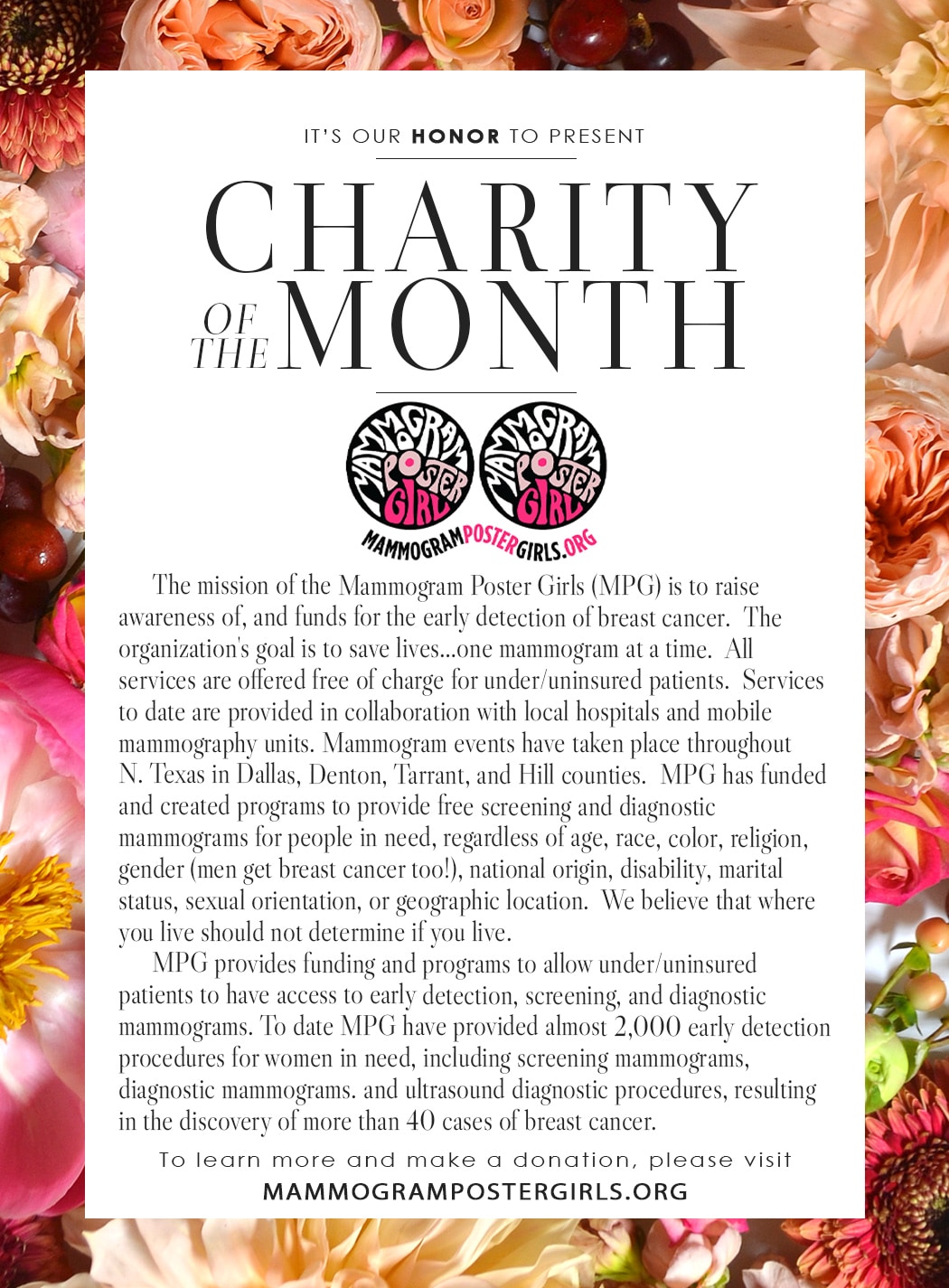 Mammogram Poster Girls (MPG)