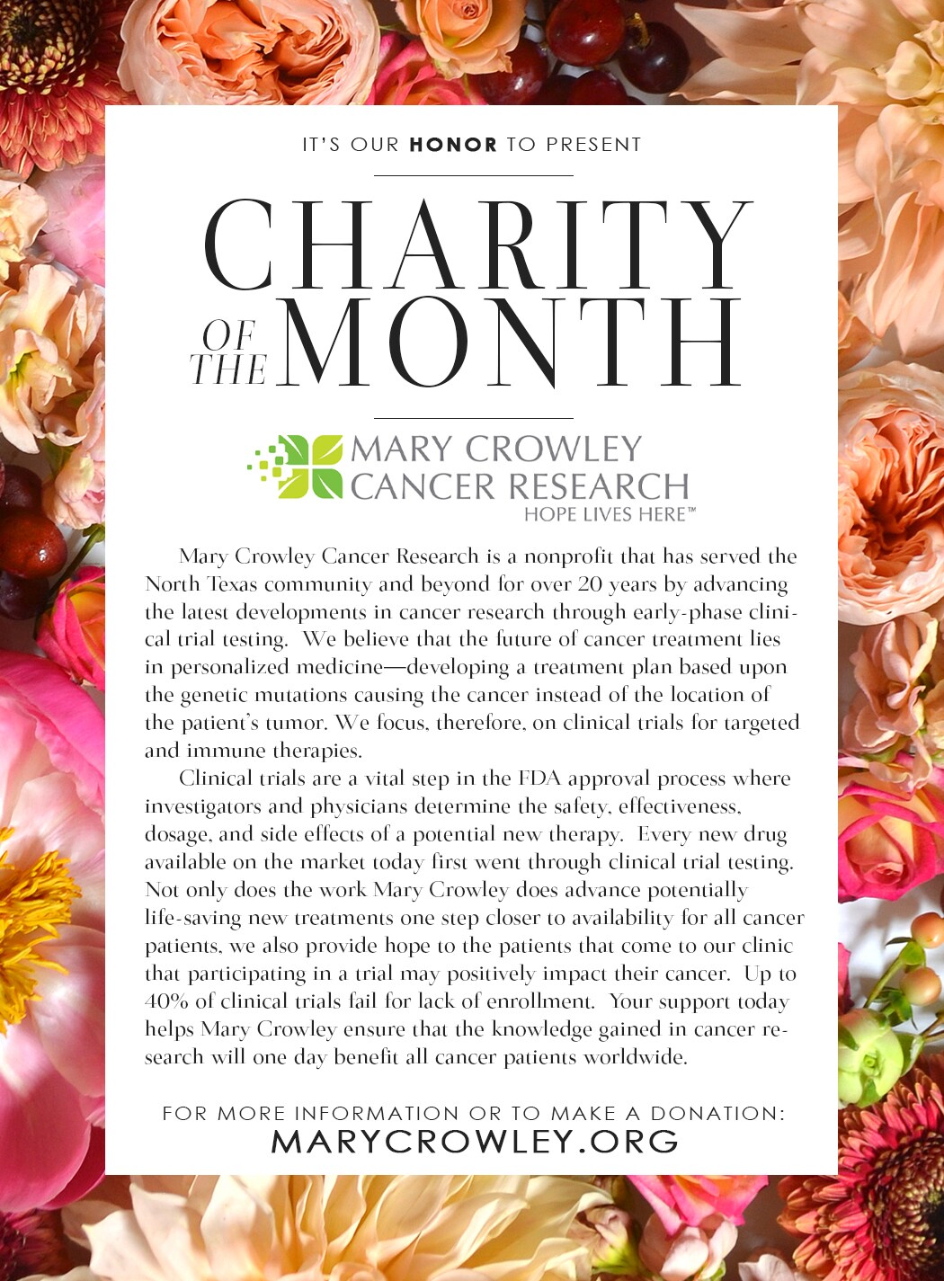 Mary Crowley Cancer Research