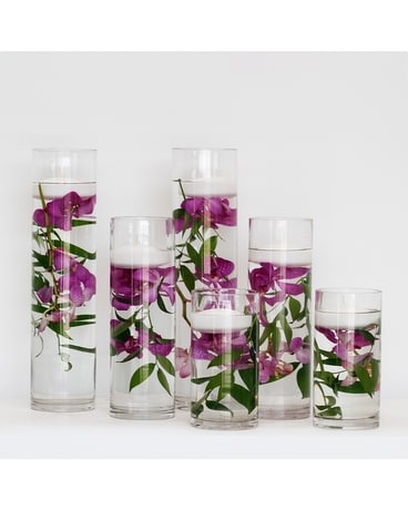 Cherished Orchid Candles Flower Arrangement
