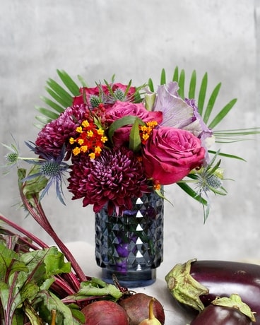 Prisms & Plums Flower Arrangement