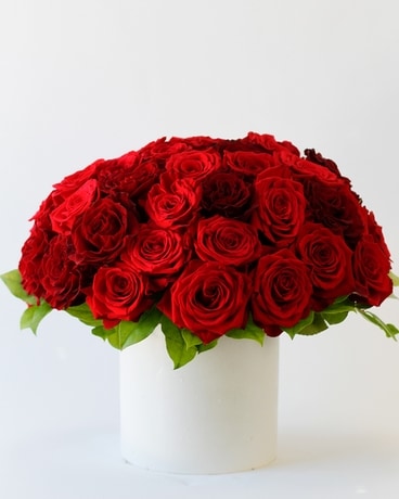 French Pavé Roses - Legacy Red Flower Arrangement