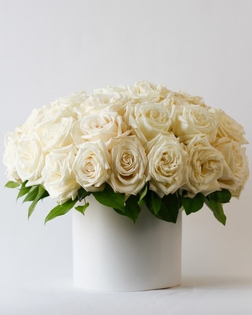 French Pavé Roses - White Diamond Flower Arrangement