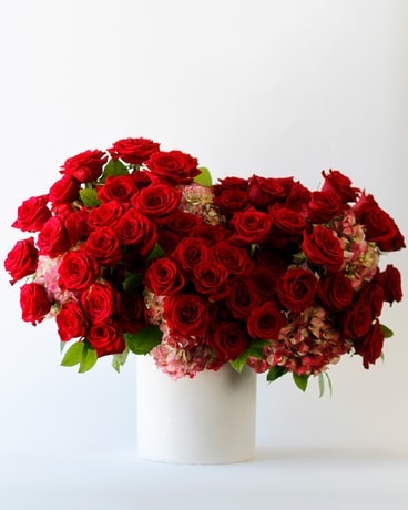 The 100 Roses - Legacy Red Flower Arrangement