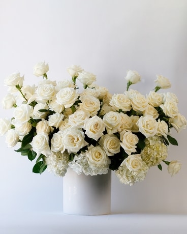 The 100 Roses - White Diamond Flower Arrangement