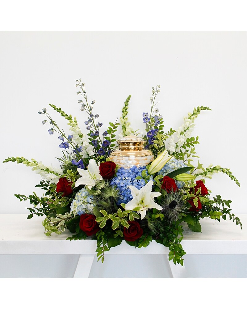 Stars & Stripes Flowering Urn & Cremation Piece in Dallas TX - Dr