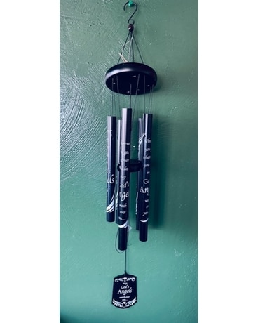 Black May God's Angels Watch Over You Wind Chime Gifts