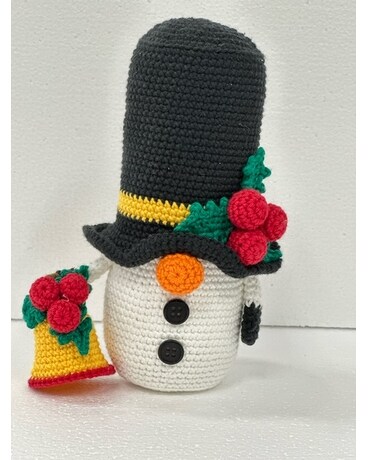 Martina Gnome Snowman Flower Arrangement