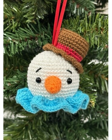 Martina Christmas Ornament Snowman Flower Arrangement